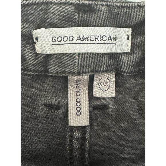 Good American Good Curve Washed Black Gray Skinny Jeans 25 - Picture 6 of 8